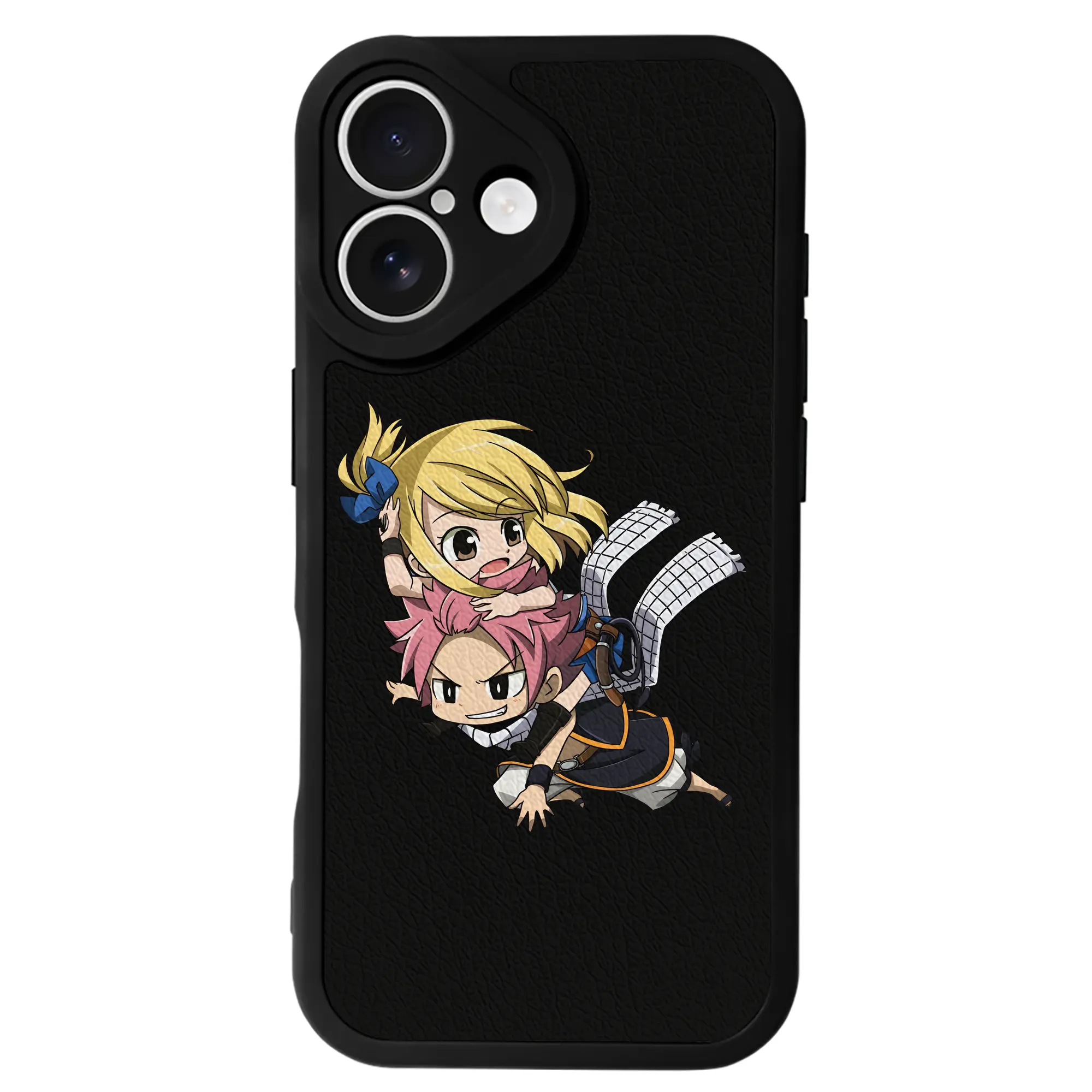 フェアリーテイル グッズ ルーシィ・ハートフィリア - IPhone 16シリーズ対応 ・ シリコンスマホケース ・ レザー調 ・ 高精度フィット ・ 耐衝撃 ・ ワイヤレス充電対応 ・ 精密カット